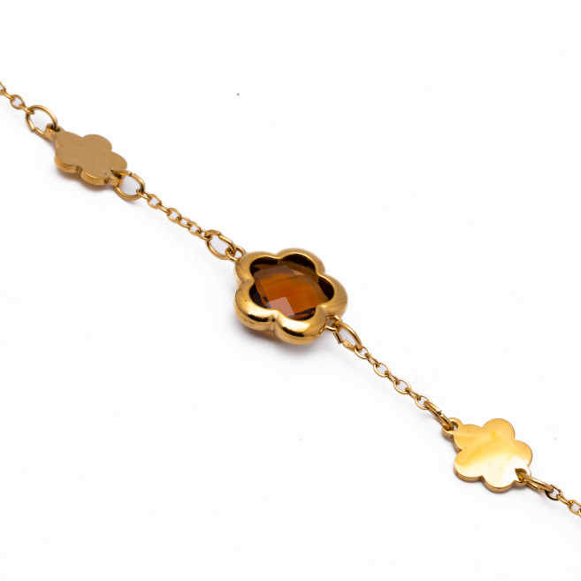 PULSERA ZO14518B/10MM DORADO+MARRON Acero Inoxidable 2C49