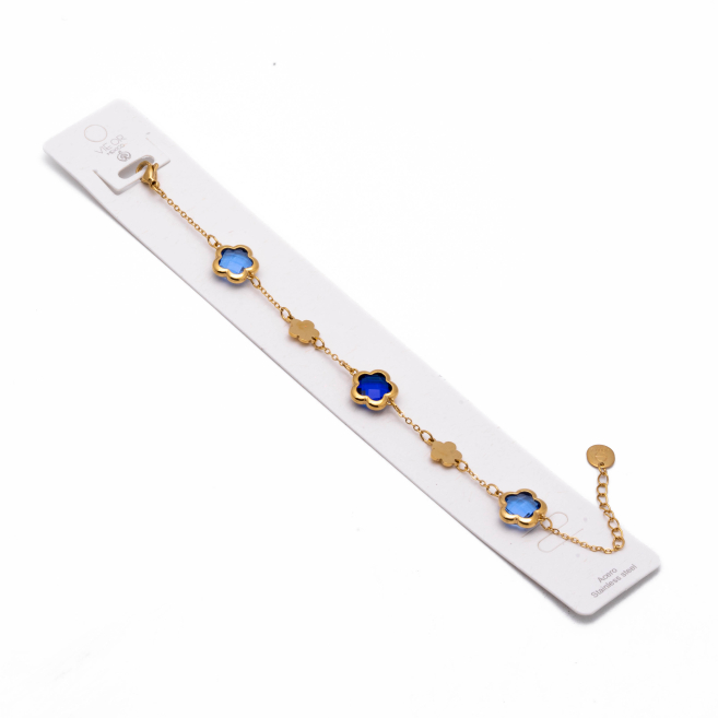 PULSERA ZO14518B/10MM DORADO+AZUL Acero Inoxidable 2C49