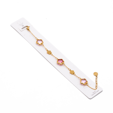 PULSERA ZO14518B/10MM DORADO+ROSA Acero Inoxidable