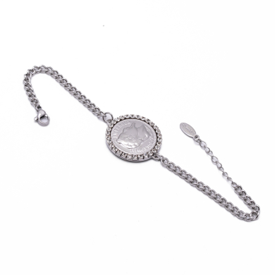 PULSERA ZO13438B PLATEADO Acero Inoxidable