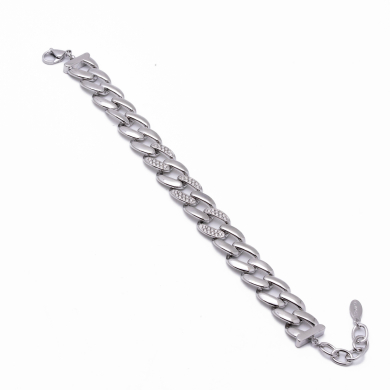 PULSERA ZO12874B PLATEADO Acero Inoxidable