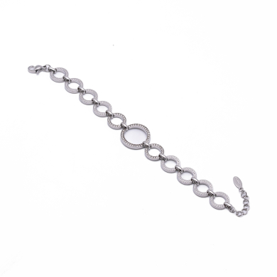 PULSERA ZO13530B PLATEADO Acero Inoxidable