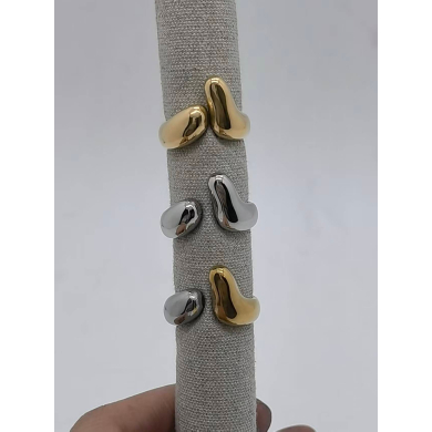 Anillo Y00884 Bicolor Acero Inoxidable