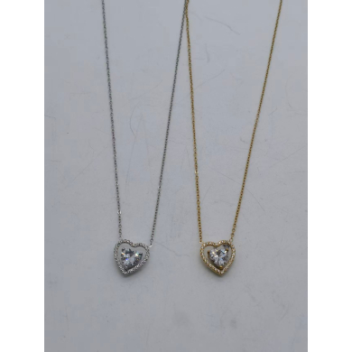 Collar Y00906 Plateado Acero Inoxidable