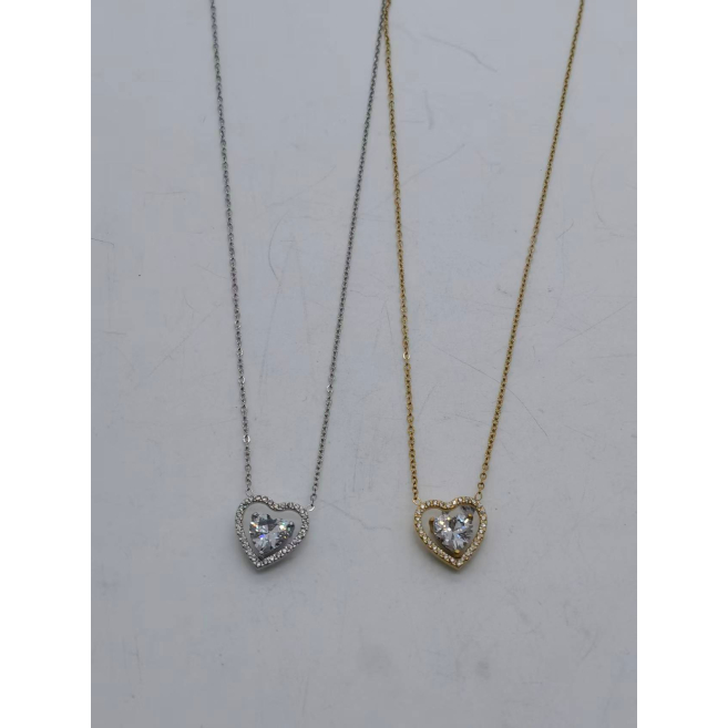 Collar Y00906 Plateado Acero Inoxidable