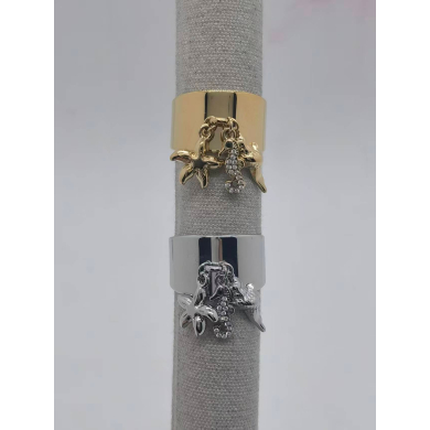 Anillo Y00913 Plateado Acero Inoxidable