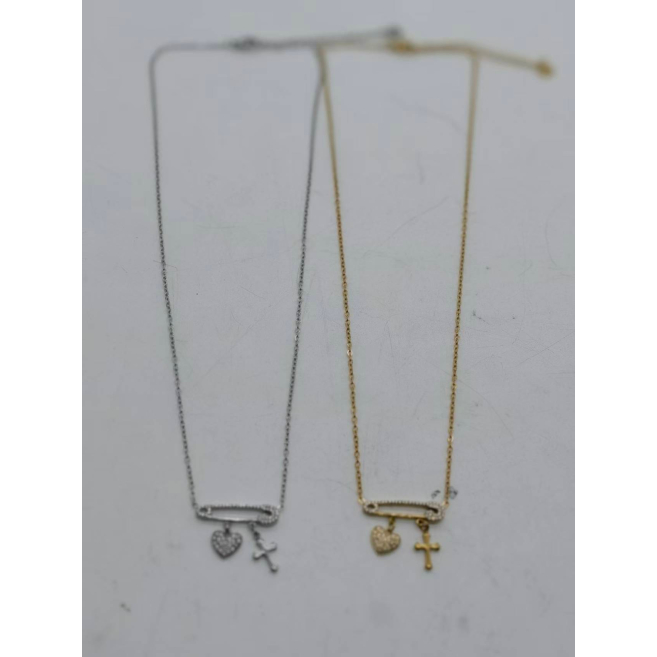 Collar Y00973 Plateado Acero Inoxidable