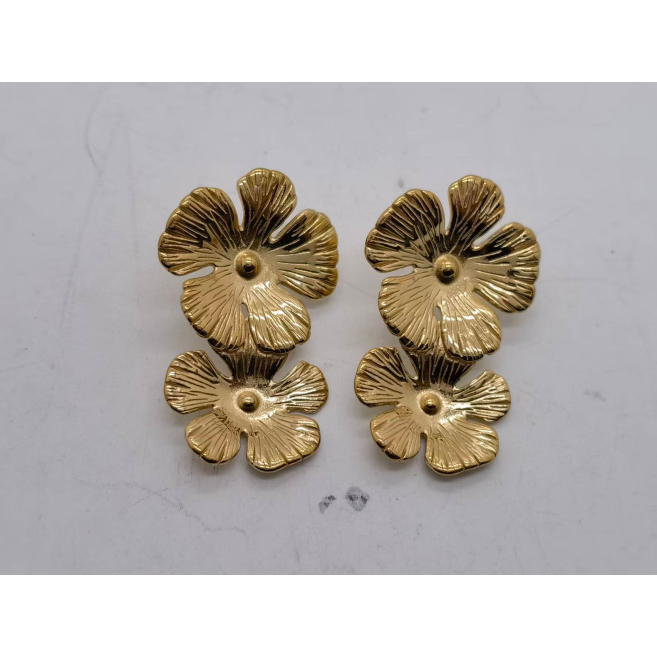 Aretes Y00933 Dorado Acero Inoxidable