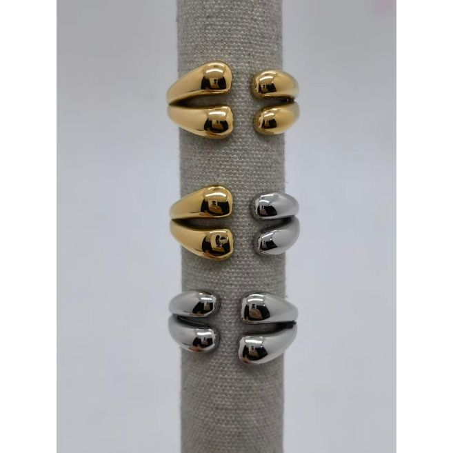 Anillo Y00956 Bicolor Acero Inoxidable