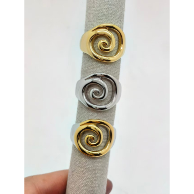 Anillo Y00959 Bicolor Acero Inoxidable