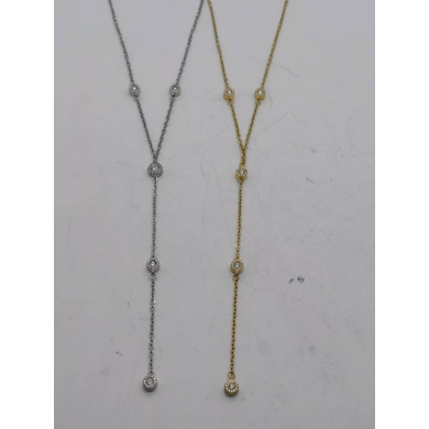 Collar Y00966 Plateado Acero Inoxidable