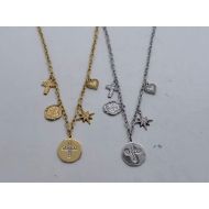 Collar Y00967 Plateado Acero Inoxidable