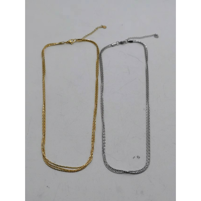 Collar Y00968 Plateado Acero Inoxidable