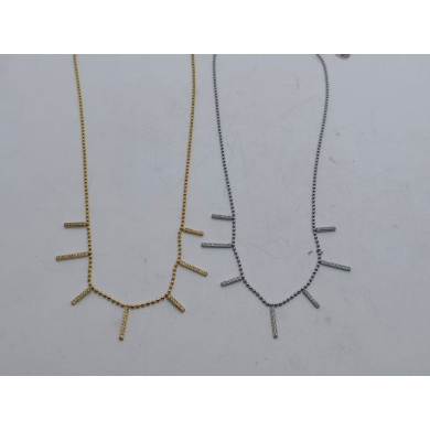 Collar Y00972 Plateado Acero Inoxidable