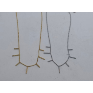 Collar Y00972 Plateado Acero Inoxidable