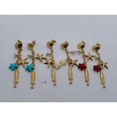 Aretes Y00983 Azul Acero Inoxidable