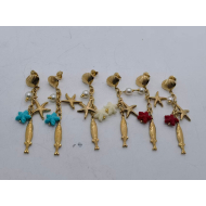 Aretes Y00983 Rojo Acero Inoxidable
