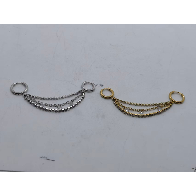 Aretes Y00877 Dorado Acero Inoxidable