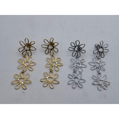 Aretes Y00890 Plateado Acero Inoxidable