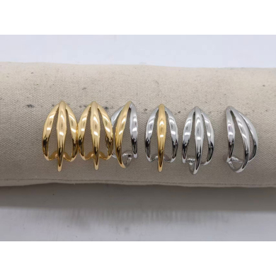 Aretes Y00914 Bicolor Acero Inoxidable