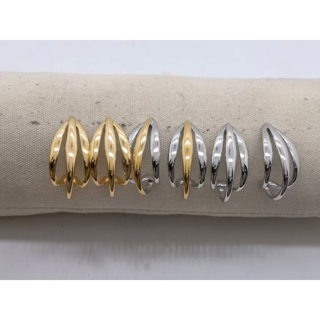 Aretes Y00914 Bicolor Acero Inoxidable