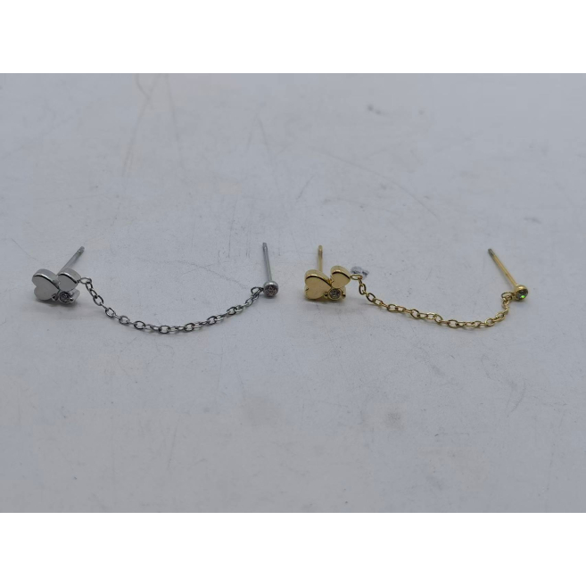 Aretes Y00928 Plateado Acero Inoxidable