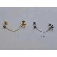 Aretes Y00852 Plateado Acero Inoxidable