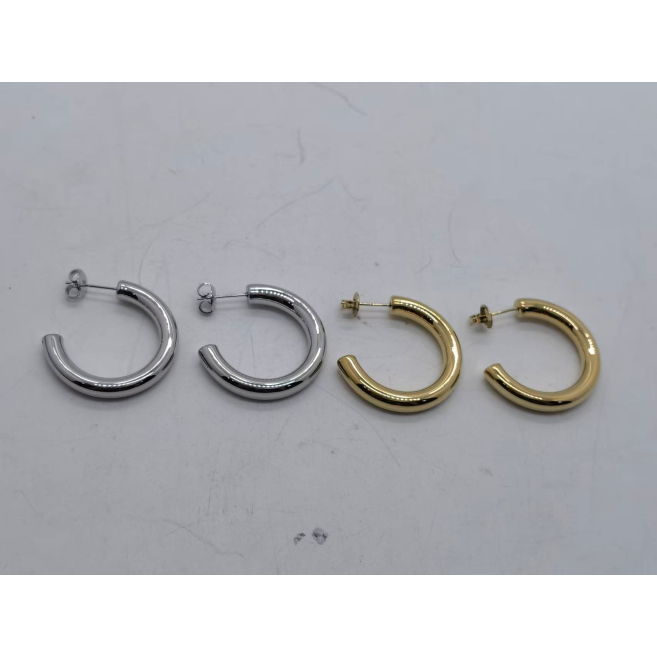 Aretes Y00998 Plateado Acero Inoxidable