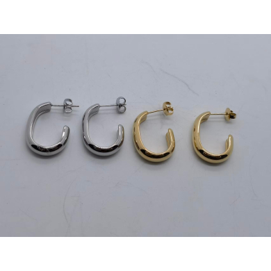 Aretes Y01002 Plateado Acero Inoxidable
