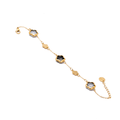 PULSERA ZO14518B/10MM DORADO+NEGRO Acero Inoxidable