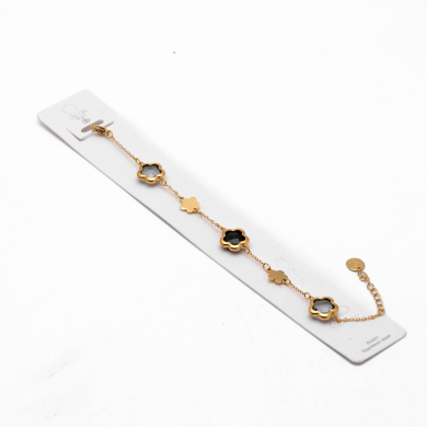 PULSERA ZO14518B/10MM DORADO+NEGRO Acero Inoxidable