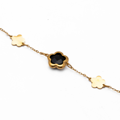 PULSERA ZO14518B/10MM DORADO+NEGRO Acero Inoxidable