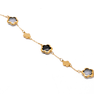 PULSERA ZO14518B/10MM DORADO+NEGRO Acero Inoxidable