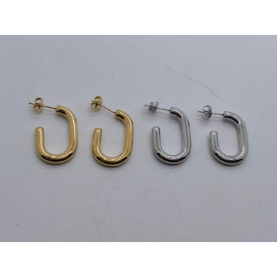 Aretes Y01003 Plateado Acero Inoxidable