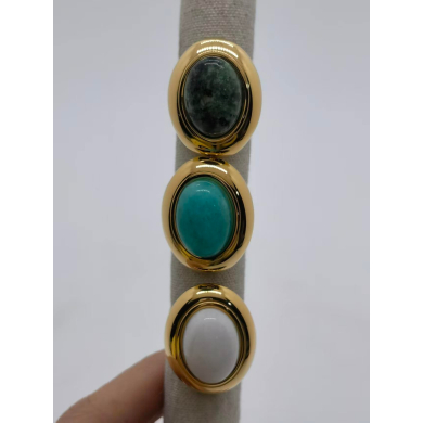Anillo Y01004 Blanco Acero Inoxidable
