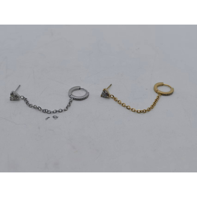 Aretes Y01005 Plateado Acero Inoxidable