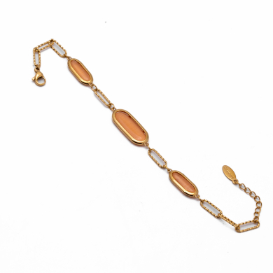 PULSERA ZO13502B DORADO+NARANJA Acero Inoxidable