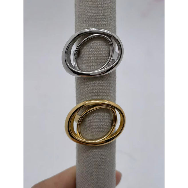 Anillo Y01013 Plateado Acero Inoxidable