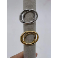 Anillo Y01013 Plateado Acero Inoxidable