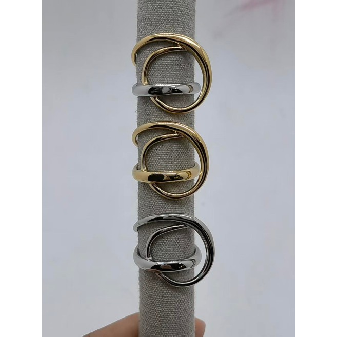 Anillo Y01016 Bicolor Acero Inoxidable