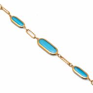 PULSERA ZO13502B DORADO+AZUL Acero Inoxidable