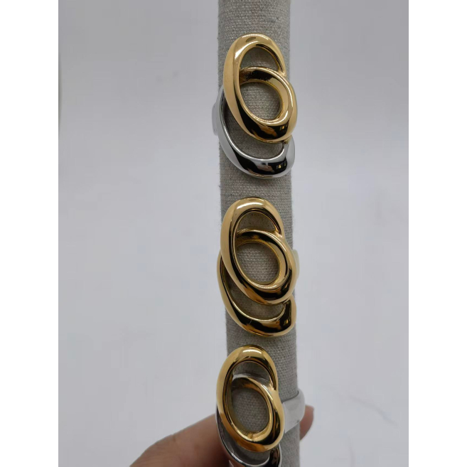 Anillo Y01027 Bicolor Acero Inoxidable