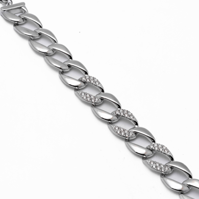 PULSERA ZO12878B PLATEADO Acero Inoxidable