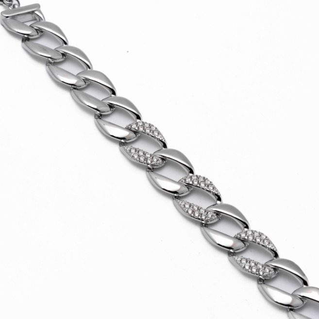 PULSERA ZO12878B PLATEADO Acero Inoxidable 2B37