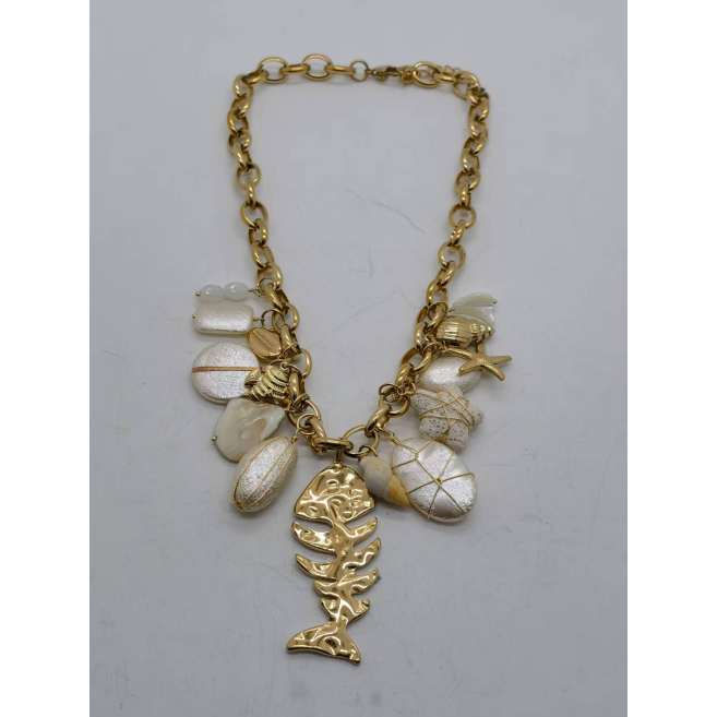 Collar Y01046 Dorado Acero Inoxidable