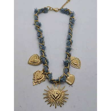 Collar Y01047 Dorado Acero Inoxidable