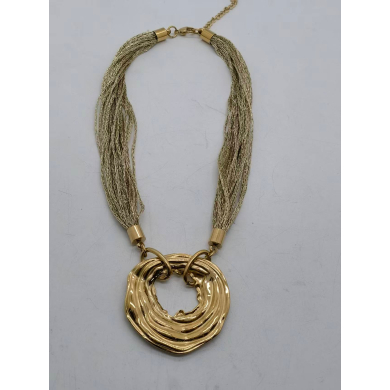 Collar Y01049 Dorado Acero Inoxidable