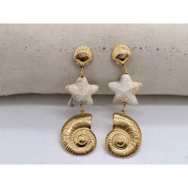 Aretes Y01052 Dorado Acero Inoxidable