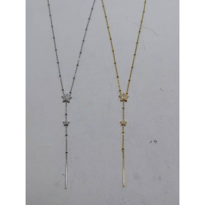 Collar Y01056 Plateado Acero Inoxidable