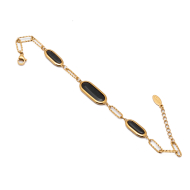 PULSERA ZO13502B DORADO+NEGRO Acero Inoxidable 2B39